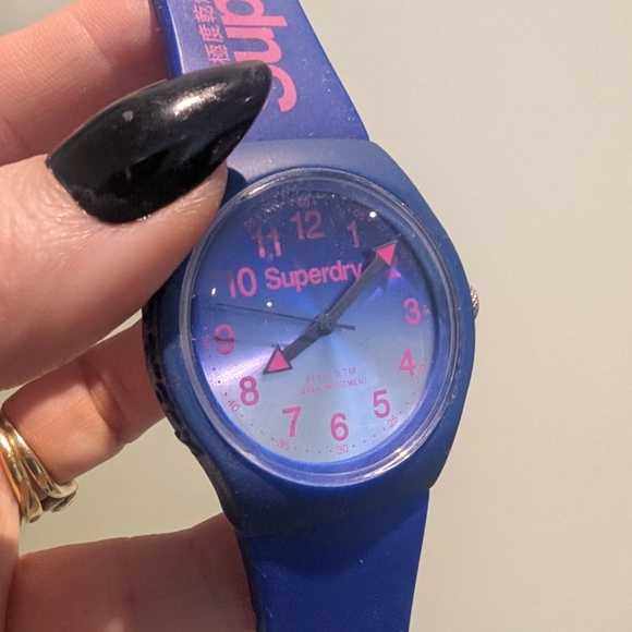 Superdry Navy and Magenta Smartwatch - Picture 9 of 10